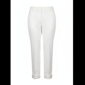 Kate & Mallory Women’s 24W High Rise Cuffed Cropped Dress Pants Winter White